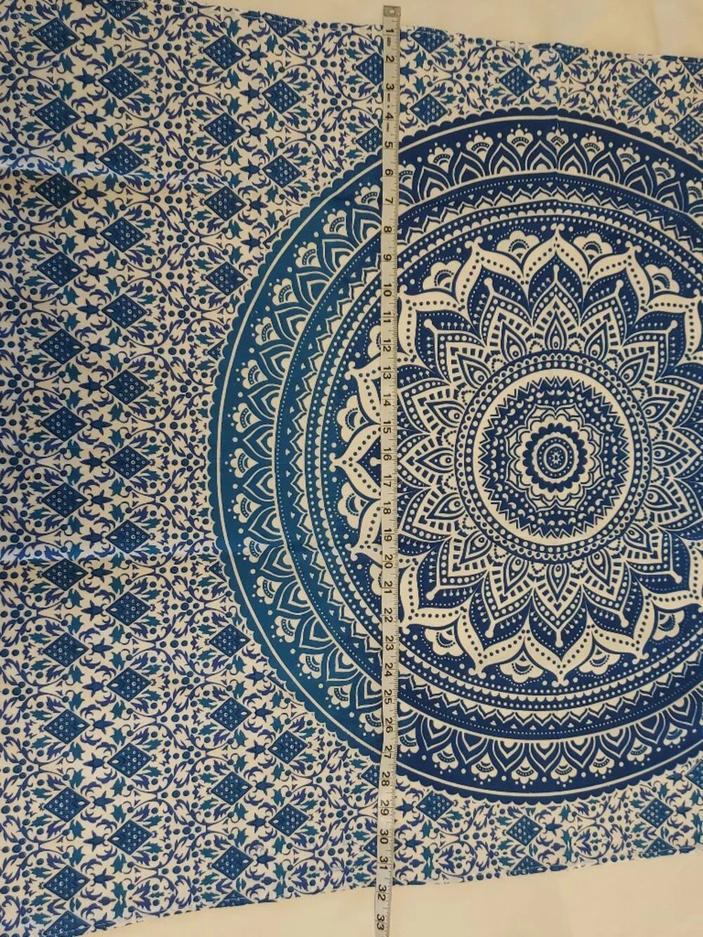 NWT Cotton Blue/White Mandala Tapestry